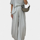 Trista Set Casual with a Top Soft and Wide-Leg Trousers