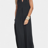 Felisa Dress Maxi Sleeveless in Color Liso and Silhouette Elegant