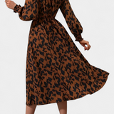 Nerin Dress A-Line of Leopardo with Waist Adjustable