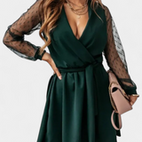 Calandra Dress Mini Elegant with Neckline Sophisticated and Silhouette Flattering