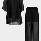 Kitty Two-Piece Set with Off-Shoulder and Silhouette Flowy