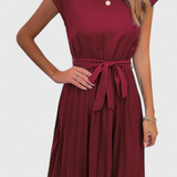 Luxie Dress Midi Elegant of Fabric Lightweight and Cut Flowy