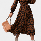 Nerin Dress A-Line of Leopardo with Waist Adjustable