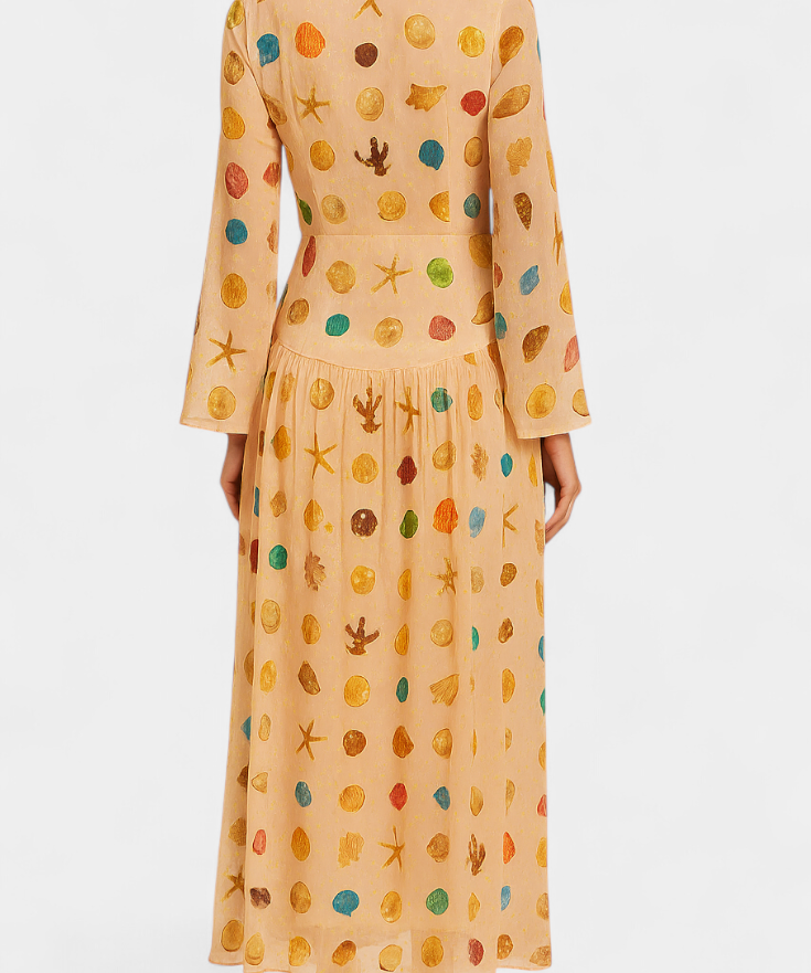 Alvie Dress Style Hada Printed of Conchas Marinas