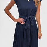Luxie Dress Midi Elegant of Fabric Lightweight and Cut Flowy