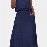 Meliora Set in Linen and Cotton with Vest Sleeveless and Skirt