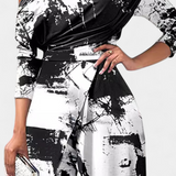 Brina Jumpsuit Long Tie Dye with Off-Shoulder and wide-leg with Slit