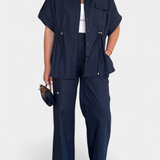 Lani Set Relaxed with a Shirt and Trousers in Cotton and Linen