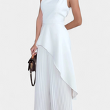 Chrysoula Set Asymmetric with Trousers Pleated