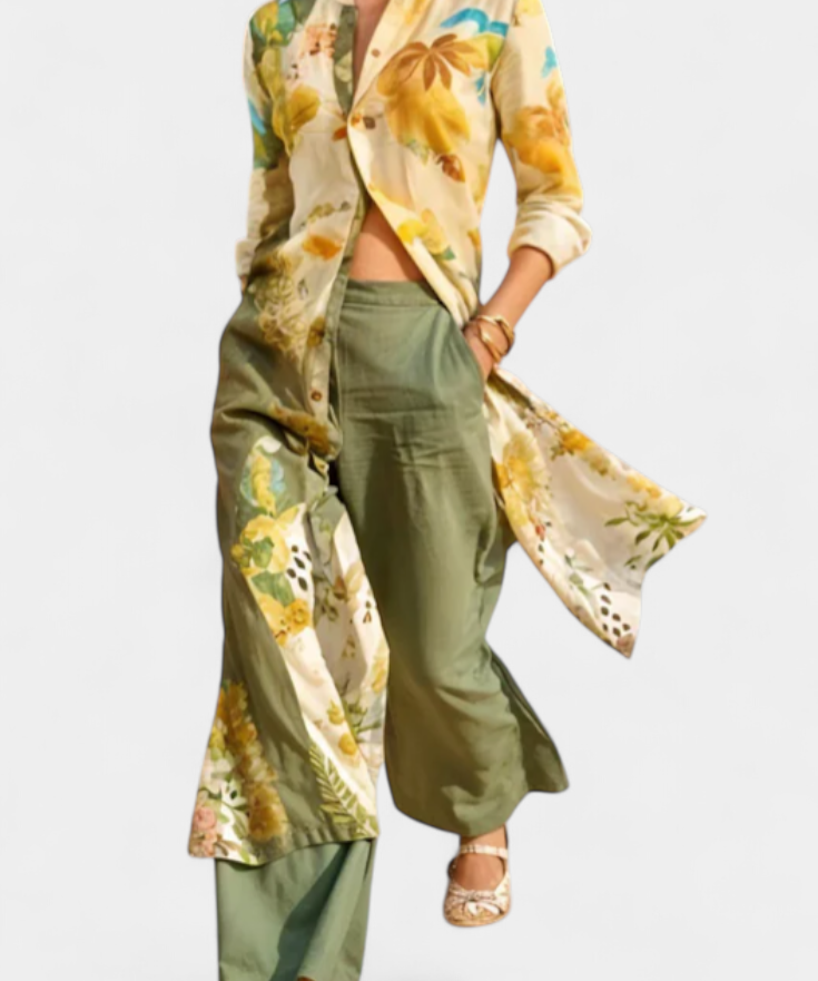 Melvina Set Coordinado of Linen with Style Timeless