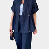 Lani Set Relaxed with a Shirt and Trousers in Cotton and Linen