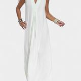 Felisa Dress Maxi Sleeveless in Color Liso and Silhouette Elegant