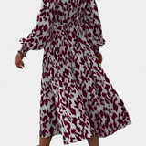 Nerin Dress A-Line of Leopardo with Waist Adjustable