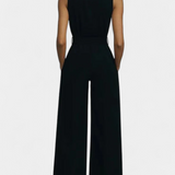 Ariella Jumpsuit Casual Wide-Leg with Lapel and High-Waisted