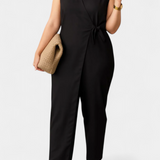 Zoe Jumpsuit Elegant with V-neckline and Belt Adjustable
