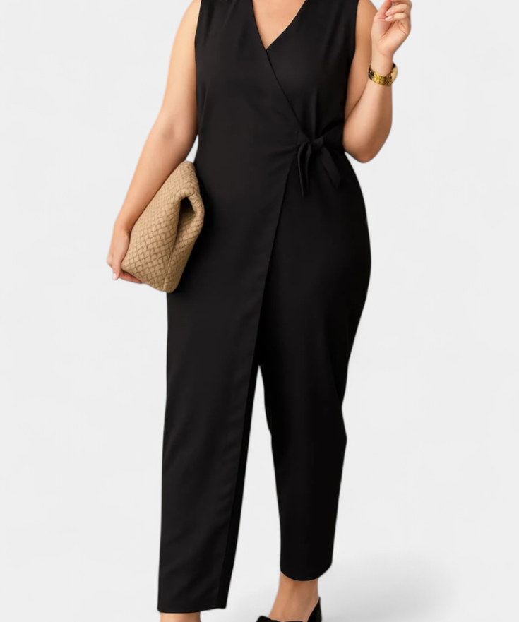 Zoe Mono Elegant with V-neckline and Cinturón Adjustable