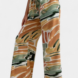 Senda Wide-Leg Trousers Printed Abstracto