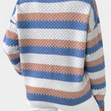 Kristen | Jersey Oversized of round neckline a Stripes