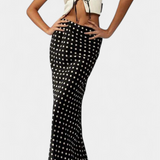 Olda Skirt Long Entallada of Viscosa Printed Polka-Dot