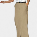 Amani Skirt Long of High-Waisted with Front Slit and Cut Straight
