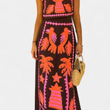 Sloan Set of Top and Skirt Recortada Coconut Palm