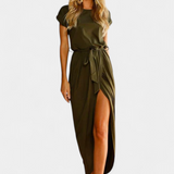 Clarissa Dress Midi Envolvente with Side Slit