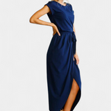 Clarissa Dress Midi Envolvente with Side Slit