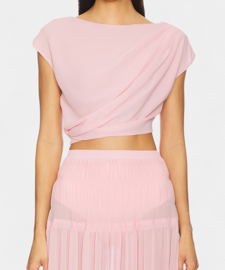 Nalia Skirt of Chifón with elastic waistband and Capas Vaporosas
