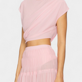 Nalia Skirt of Chiffon with elastic waistband and Layered Vaporosas