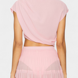Nalia Skirt of Chiffon with elastic waistband and Layered Vaporosas