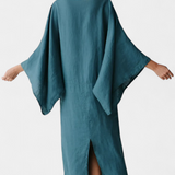 Kamilia Dress Kimono in Linen and Cotton with Belt