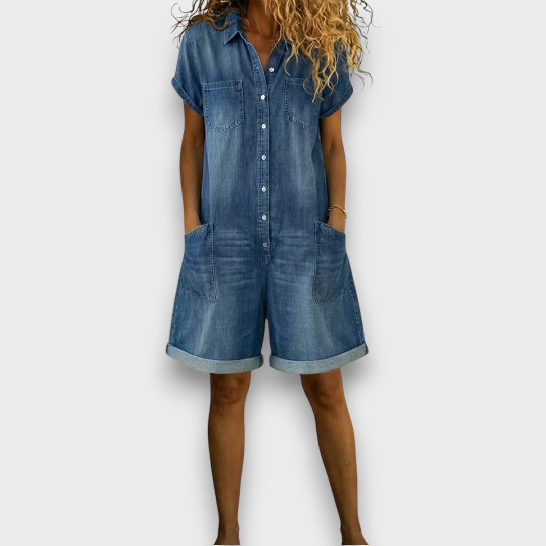 Cayetana™ | Set vaquero Shirt and short casual