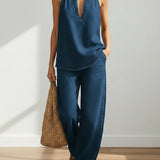 Maravillas™ | Set vaquero top and Trousers wide leg