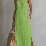 EtelvinaTM | Dress Midi of Neckline Mao