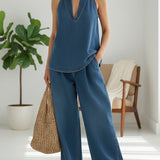 Maravillas™ | Set vaquero top and Trousers wide leg