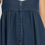 Gumersinda™ | Dress maxi vaquero lavado of straps