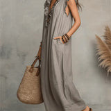 CamilaTM | Dress Long Boho in Linen and Cotton