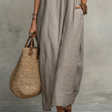 CamilaTM | Dress Long Boho in Linen and Cotton