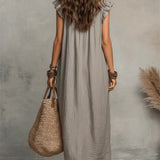 CamilaTM | Dress Long Boho in Linen and Cotton