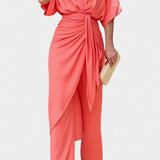Mayleen Set Cruzado with Tie Frontal and Trousers Recto