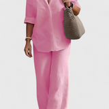 Skye Two-Piece Set in Linen and Cotton with Silhouette Relaxed