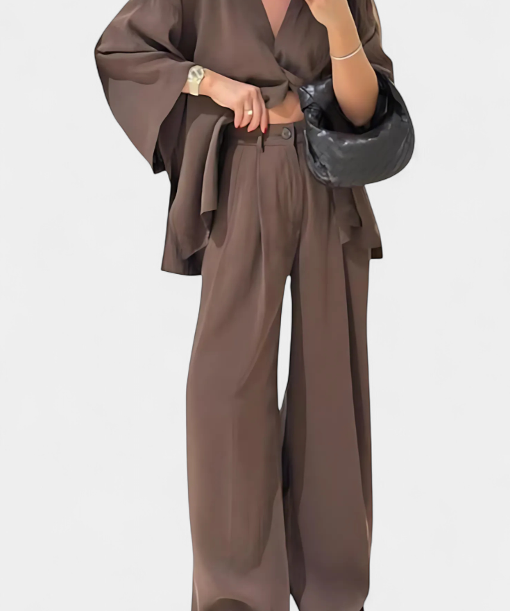 Eli Set Oversize of Top with V-Neck and Trousers Recto