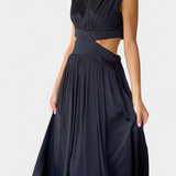 Jocelyn Long Set Minimalist with High Neck and Side Slit