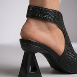 GracielaTM | Sandal Elegant Trenzada of Heel Geometric