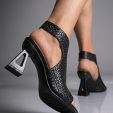 GracielaTM | Sandal Elegant Trenzada of Heel Geometric